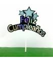 Topper Feliz Cumpleaños Tornasol